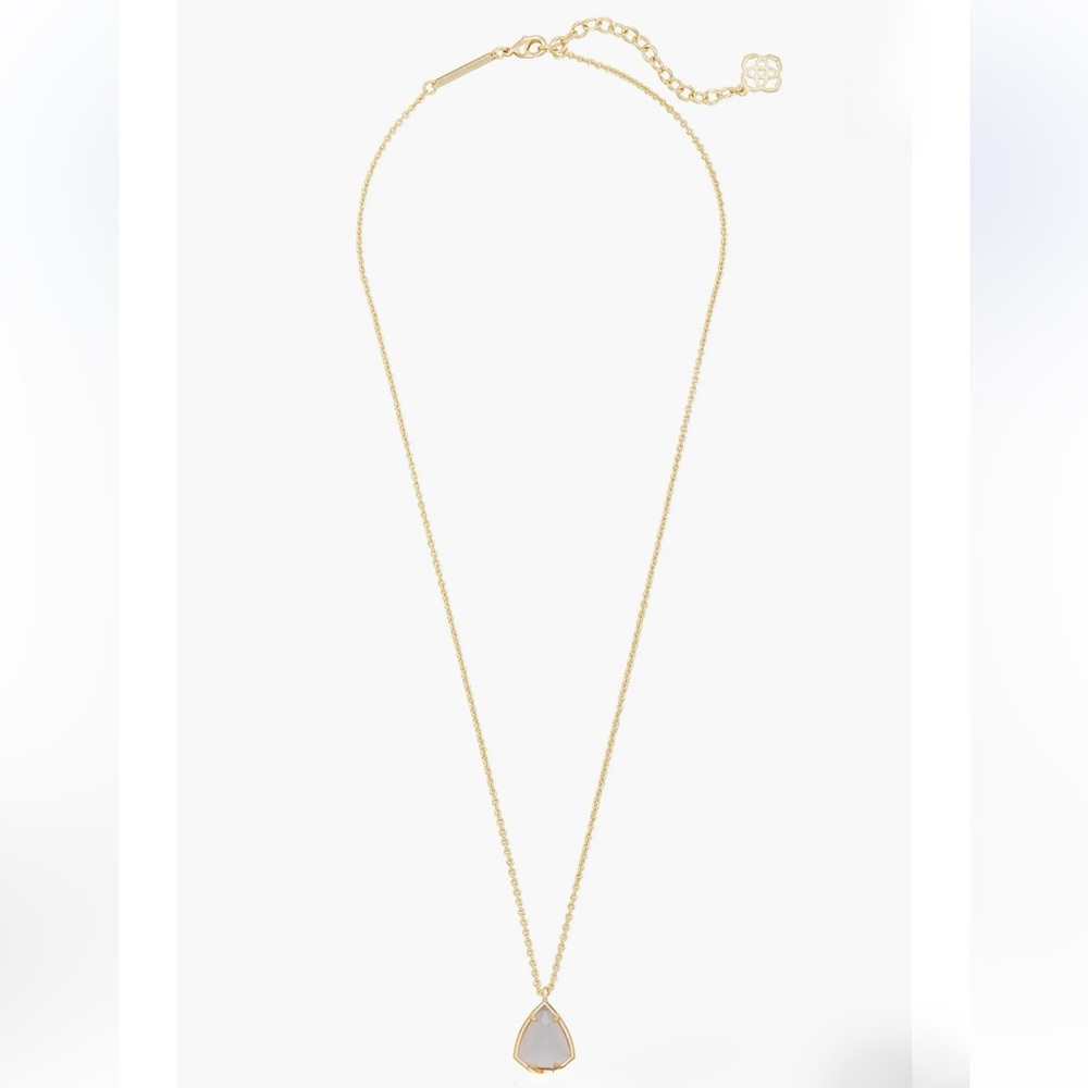 Kendra Scott 14k-Gold Cory Semiprecious Slate Cats Eye Stone Pendant Necklace - Picture 2 of 7
